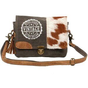 Womens Canvas Purse - Leather and Canvas Bags for Women with Fabric Body, Aesthe